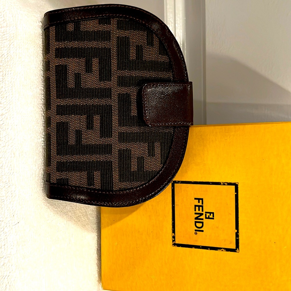 FENDI Zucca Bifold Wallet Coin Purse